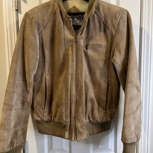 Vintage American Eagle Suede Bomber Jacket